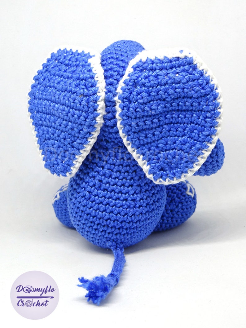 Blue Elephant Mascot Postgresql Plush Crochet Cotton - Etsy
