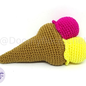 Amigurumi Ice Cream Cone 2 Wattebäusche häkeln Kinder Essecke
