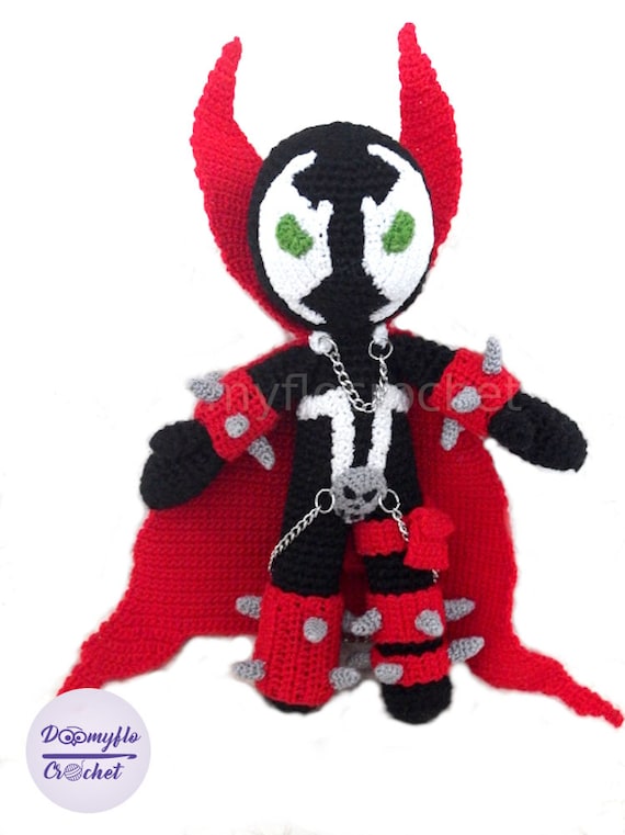 Spawn Doll Textile Crocheted Figurine; Amigurumi Superheroe Comics Us - Etsy