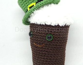 Bière Irlande Guinness Leprechaun St Patrick en coton au crochet