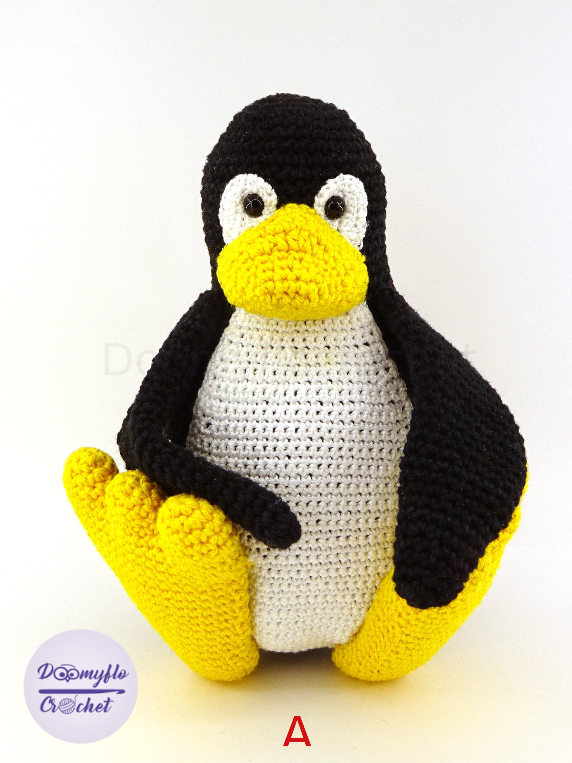 TUX LINUX かぎ針編みコットン製の大小ペンギンのぬいぐるみ - Etsy 日本