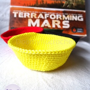 Terraforming Mars bols rangement jeu société en coton au crochet image 10