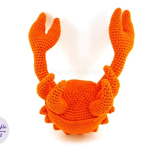 Peluche Crabe orange Ferris mascotte Rust au crochet en coton image 6