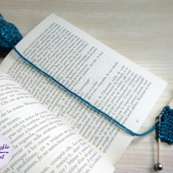 Marque pages pour livres de poche en forme d'aiguilles tricot et pelote de laine au crochet, pour adultes, fans de tricot