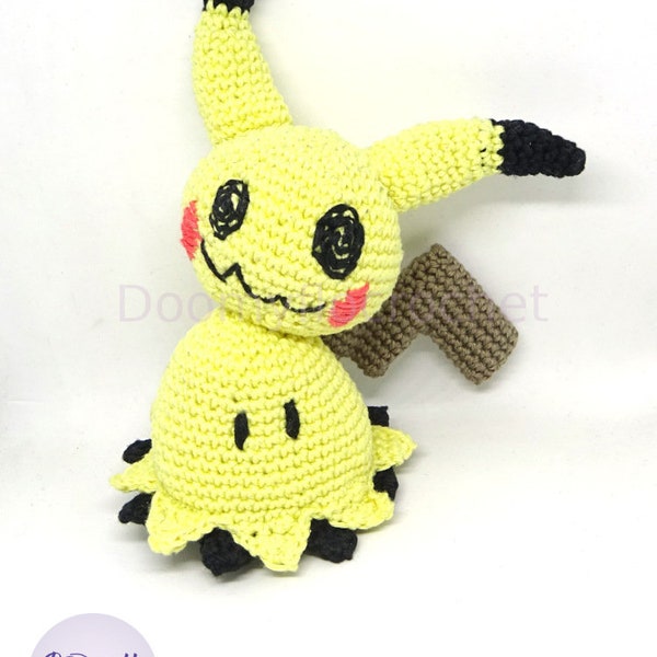 Peluche Mimikyu Pikachu Pokemon kawaii en coton au crochet