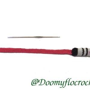 Red lightsaber cotton made bookmark for scifi geeks