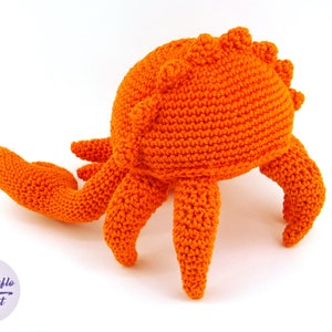 Peluche Crabe orange Ferris mascotte Rust au crochet en coton image 3