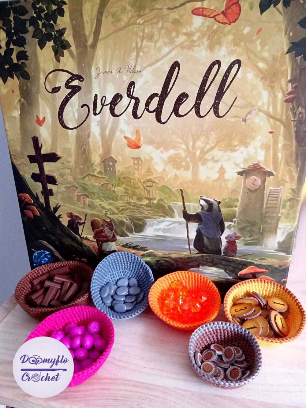 Bols en Coton Rangement Pour Jetons Everdell Jeu Société