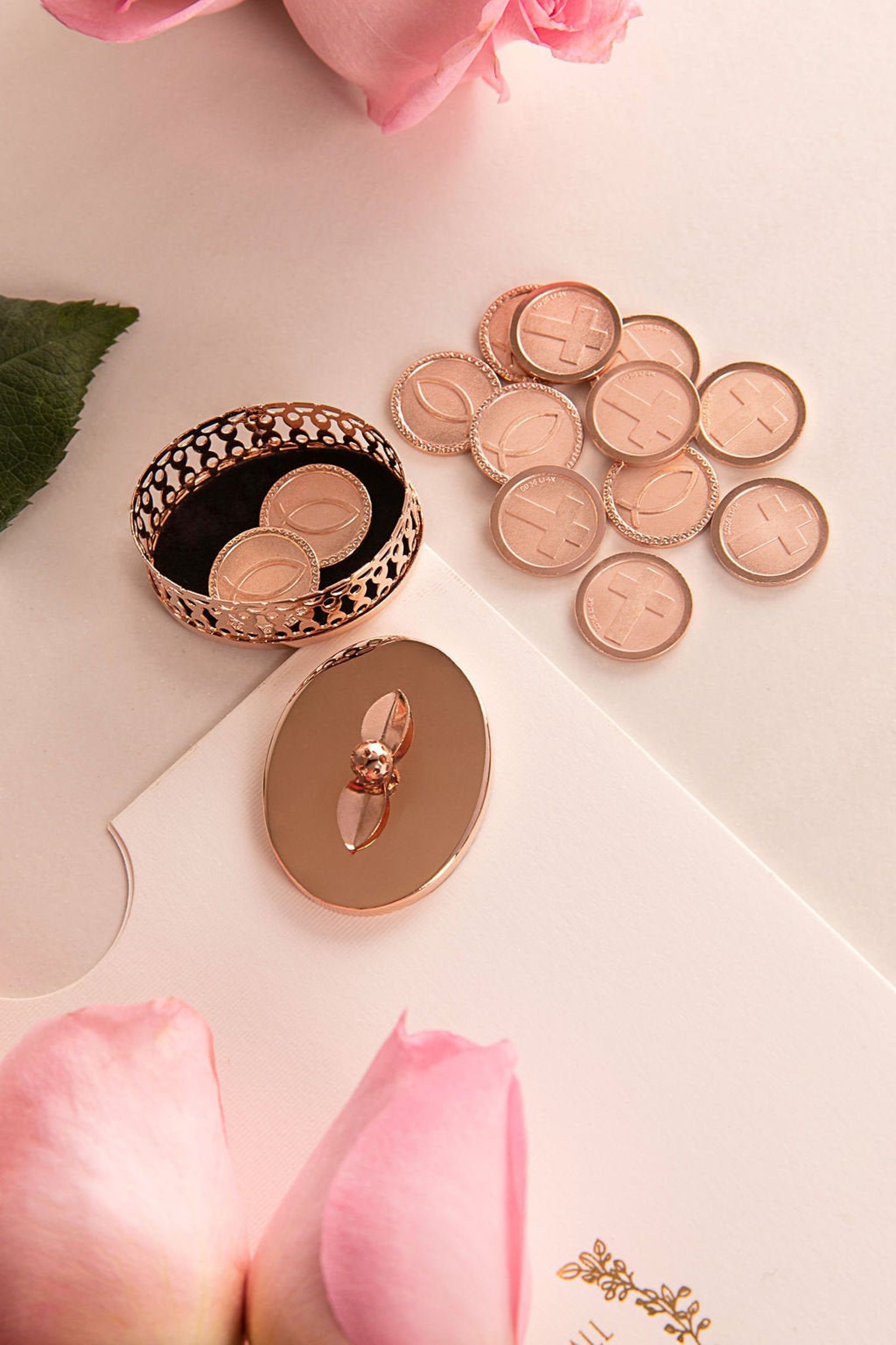 Rosegold wedding coins Magnificent 14K Laminate Rose Gold Etsy