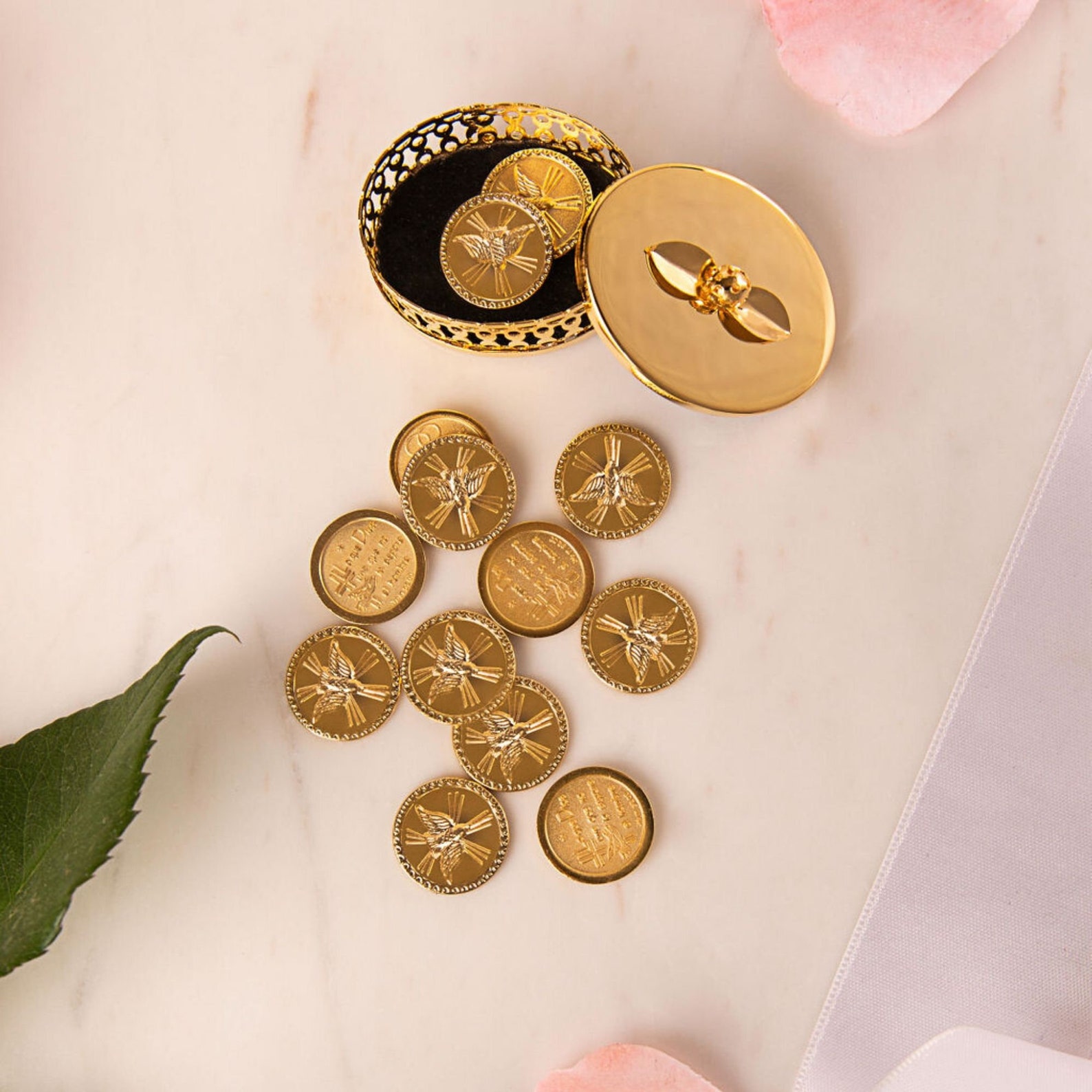 Stunning 14K Laminate Gold Wedding Coins Made to Order Etsy