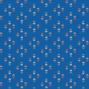 Lucy Sapphire Cobalt Blue Diamond Modern Quilt Fabric (MIN-21203)