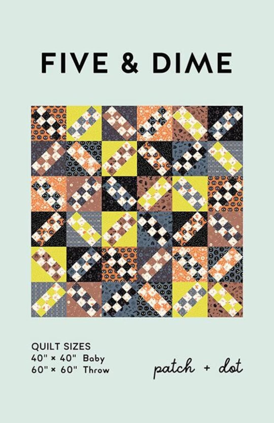 Five and Dime Quilt Pattern, Beginner Patchwork Baby Throw - Etsy