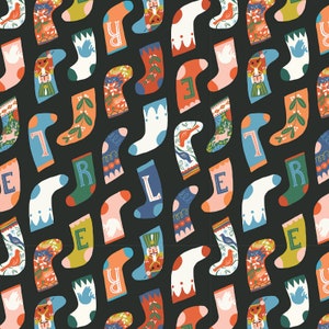 Stockings - Tinsel Time! - Louise Cunningham - Cloud 9 Fabrics - Poplin Stockings - Tinsel Time! - Louise Cunningham - Cloud 9 Fabrics - Poplin