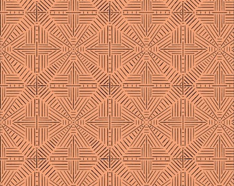 Woven Burnt Orange Fabric by Juliana Tipton Cloud 9 Fabrics Organic Cotton Orange and Black Geometric Fabric Line Abstract - 227465