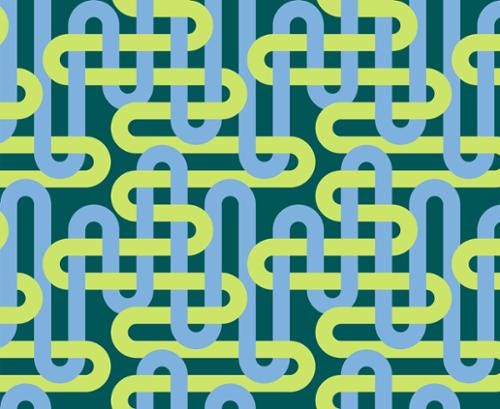 Groove Verdant Green Emily Van Hoff Groove Moda Fabrics Lime Green Blue Loops Geometric Large Scale Curves Quilt 42371 18