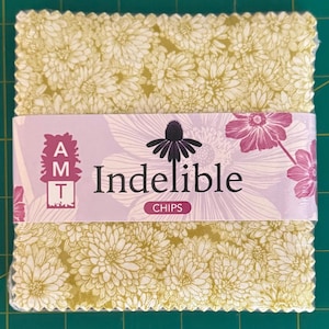 Anna Maria Indelible Chips 5 Inch Precuts Fabric Bundle by Northcott Fabrics Floral Quilt Fabric Cotton Textiles Bright Colors Charm Pack