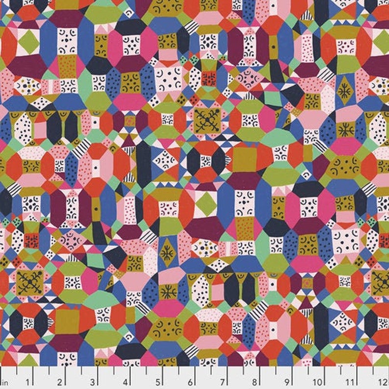 SALE Monika Forsberg Groove Candy Anna Maria Horner's Conservatory Free Spirit Fabric Endless Summer Bright Quilt Fabric Geometric Scrappy 