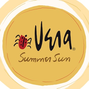May include: A circular logo with a yellow background and a red ladybug illustration. The logo features the word "Vena" in black script and the words "Summer Sun" in brown script.