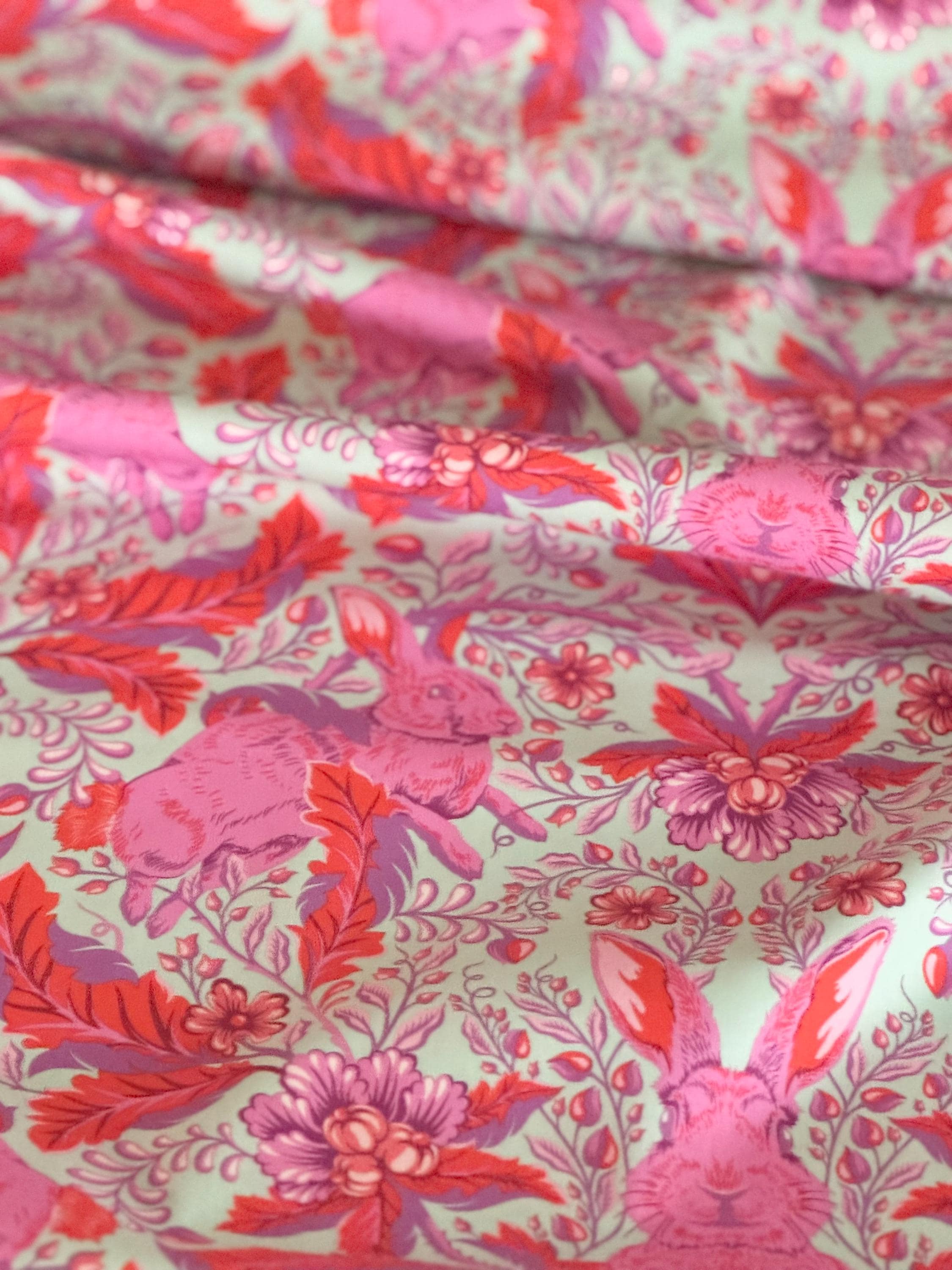Tula Pink Rabbit Tula Pink Hoppy Go Lucky Blossom Free Spirit Fabrics Full Moon Forest ...