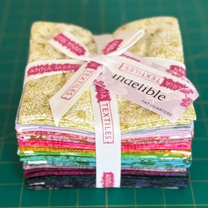 Anna Maria Indelible Fat Quarter Set Precuts Fabric Bundle by Northcott Fabrics Floral Quilt Fabric Cotton Textiles Bright Colors