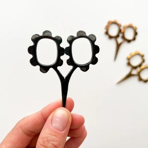 Black Flower Embroidery Scissors Small Sewing Scissors