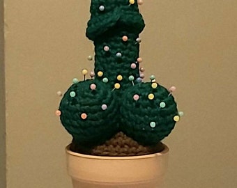 COCKTUS, Penis Pin Pillow, needle cushion, cactus, pin cushion  B