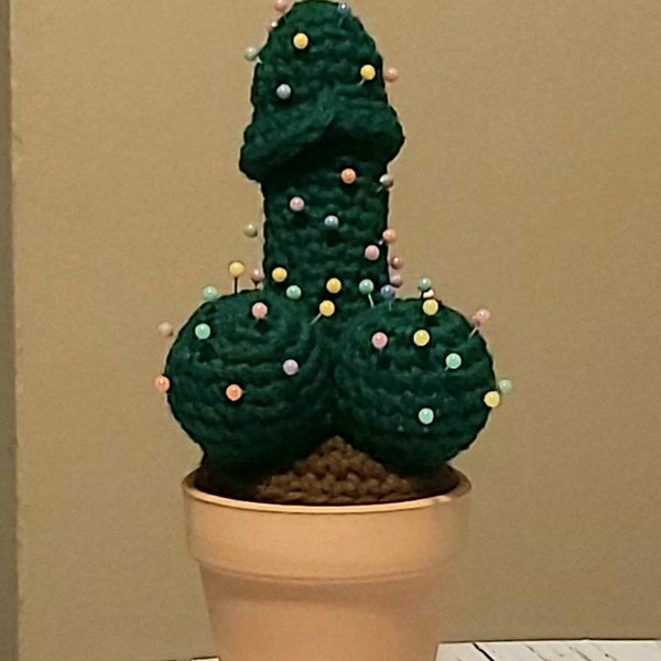 COCKTUS, Penis Pin Pillow, needle cushion, cactus, pin cushion  B