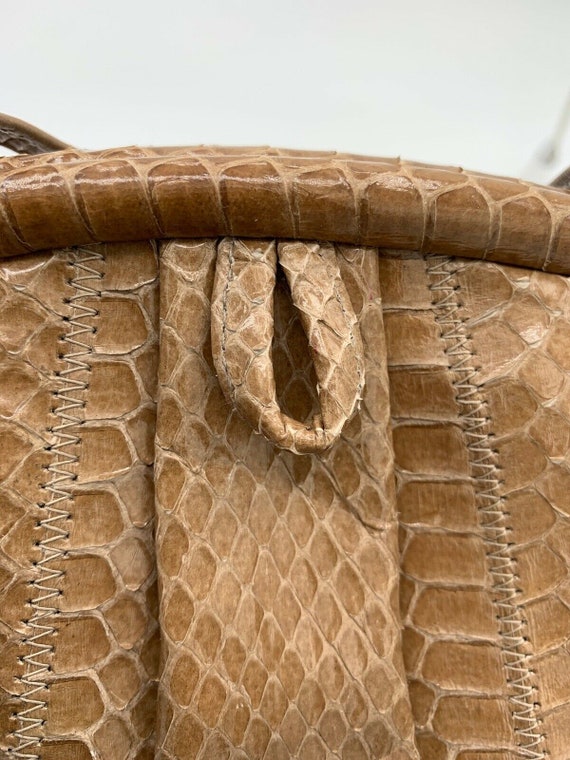 Vintage Reptile Purse Snake Skin Brown Ande Handb… - image 7