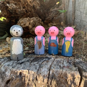 Three Little Pigs Figurines - Etsy
