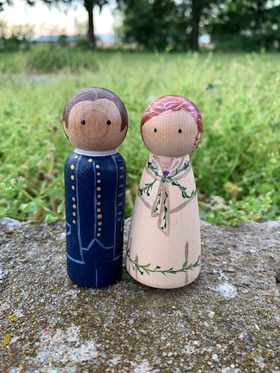 Outlander Inspired Roger Mac And Brianna Wedding Peg Doll Set Etsy