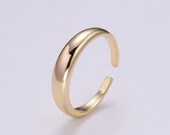 Simple Gold Ring Adjustable Ring Open ring for Stacking Ring Minimalist Jewelry in 18k gold filled US Size 6