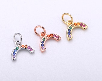 3x17mm 2 PIECES 2pc 18kt gold Filled Mama Micro Pave Charm for Mother day Gift Bracelet Necklace Earring Component