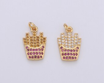 3x17mm 2 PIECES 2pc 18kt gold Filled Mama Micro Pave Charm for Mother day Gift Bracelet Necklace Earring Component