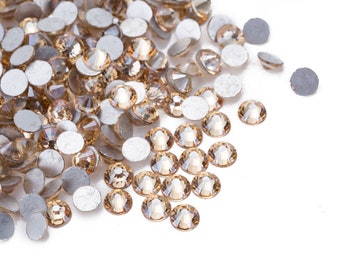 Crystal Golden Shadow Non Hotfix Flatbacks Crystal Rhinestones Gold Stones Beads