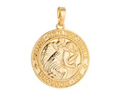 24K Gold Filled Saint Christopher Protect Us, Medallion Coin, Necklace Pendant Charm Bails Findings for Jewelry Making