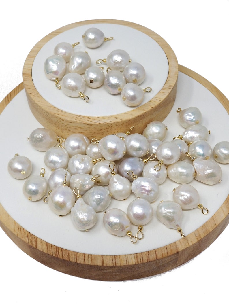 Freeform Baroque pearl charms pearl charm Bracelet Necklace Earring Charm Dainty Fresh water pearl charms