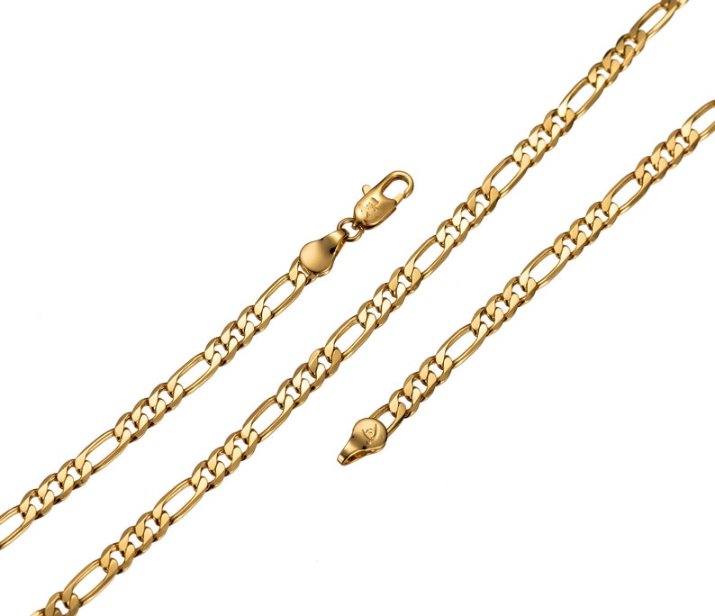 Gold figaro chain 4mm Clearance