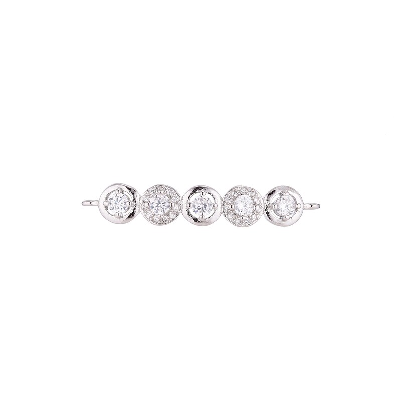 Gold Filled Pretty Link Circles Bracelet Charm Bead Pendant Baguette Connector For Jewelry Finding Making