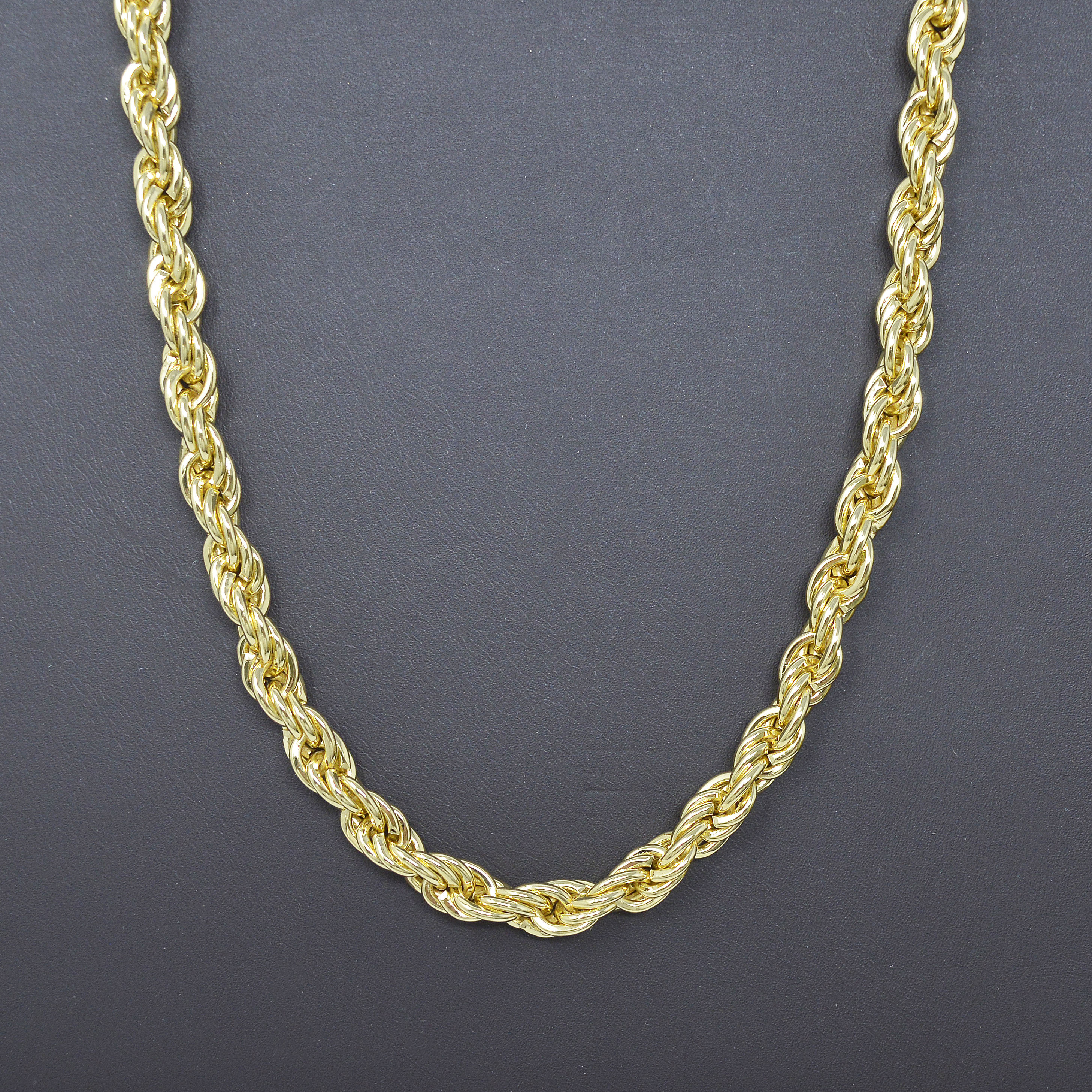 14k Gold Filled Thick Gold Rope Necklace Rope Chain Necklace Etsy 