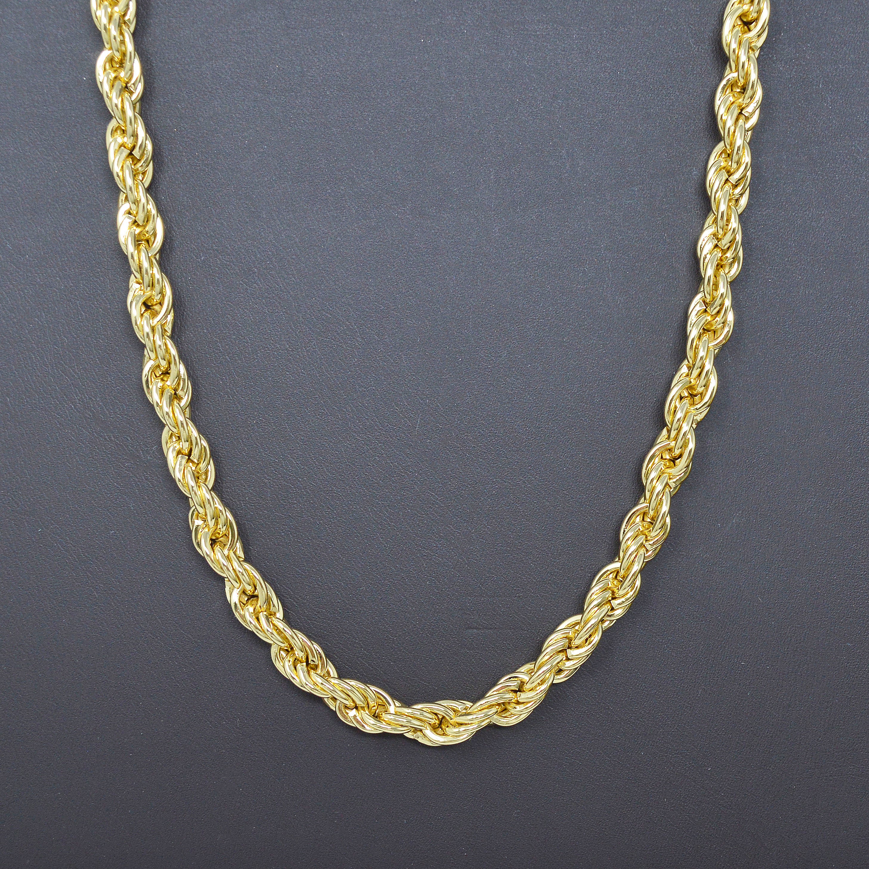 14K Gold Filled Thick Gold Rope Necklace Rope Chain Necklace | Etsy