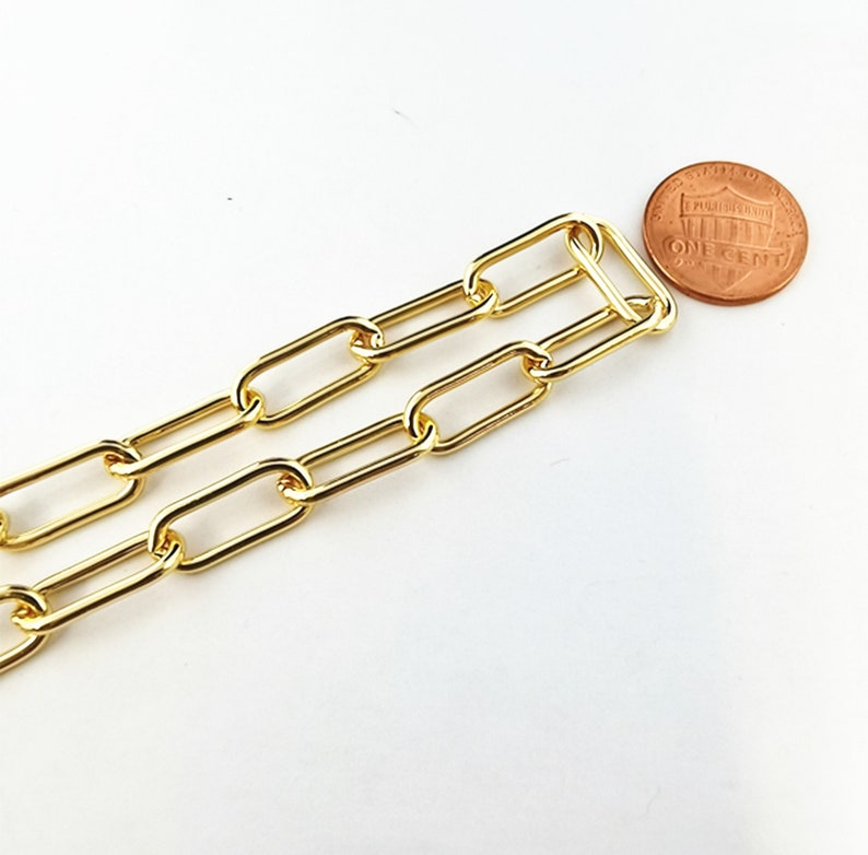 Chunky Paperclip Chain Necklace 17.4x7.3mm 14k Gold Filled Etsy