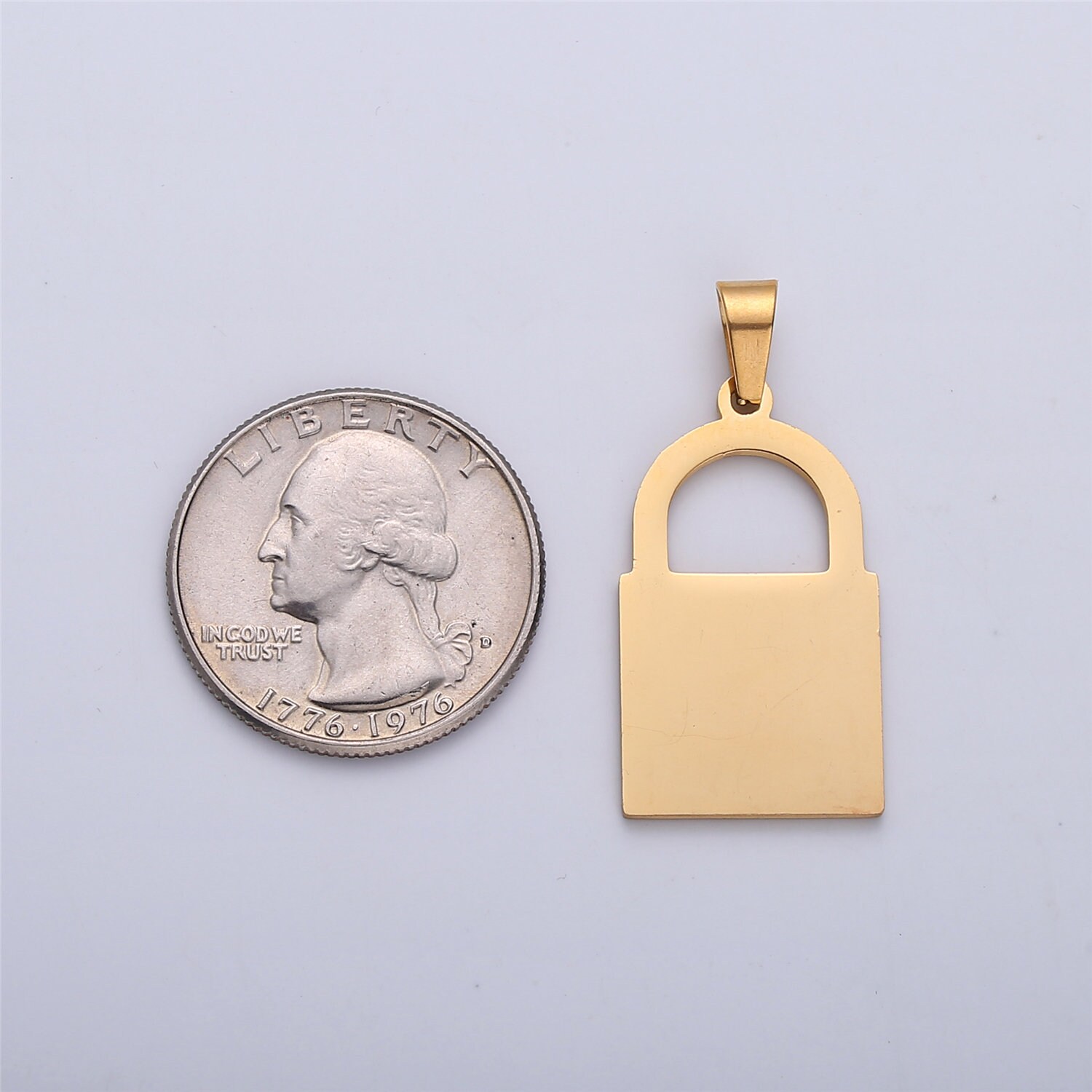 Dainty Padlock Charm Flat Padlock charm Small lock Pendant Etsy