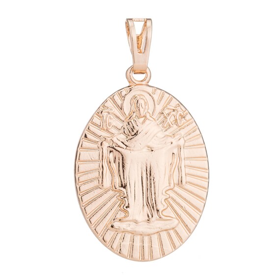 20mm x 15mm 14k Yellow Gold Small//Mini Jesus Christ Body Charm Pendant