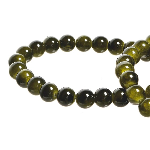 100 schwarze runde Glasperlen zur Auswahl 8 mm,12 mm 6 mm