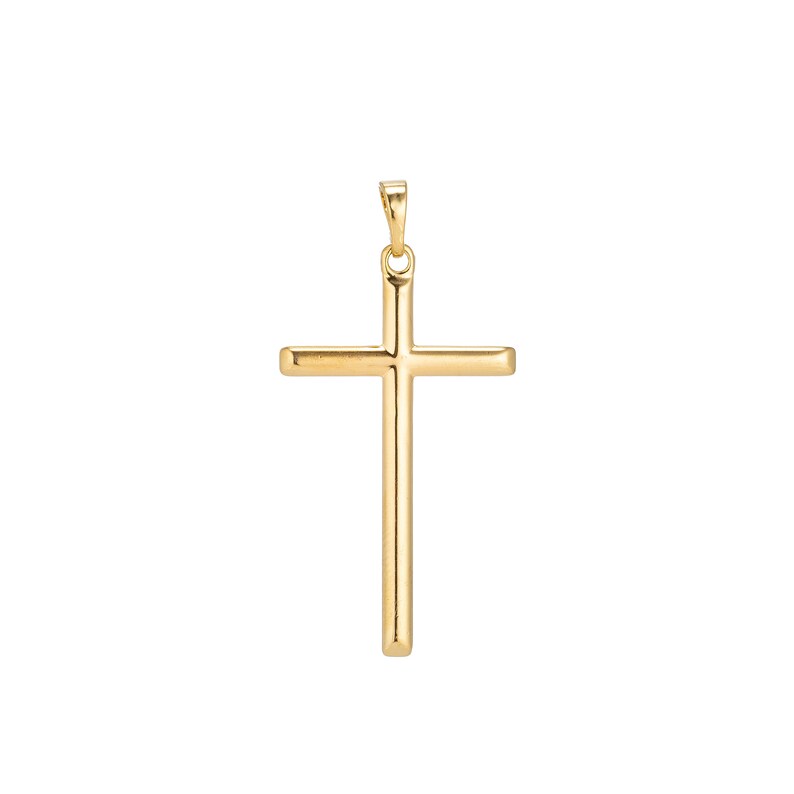 Simple Classic 18K Rose Gold Filled Cross Charm Plain Faith | Etsy