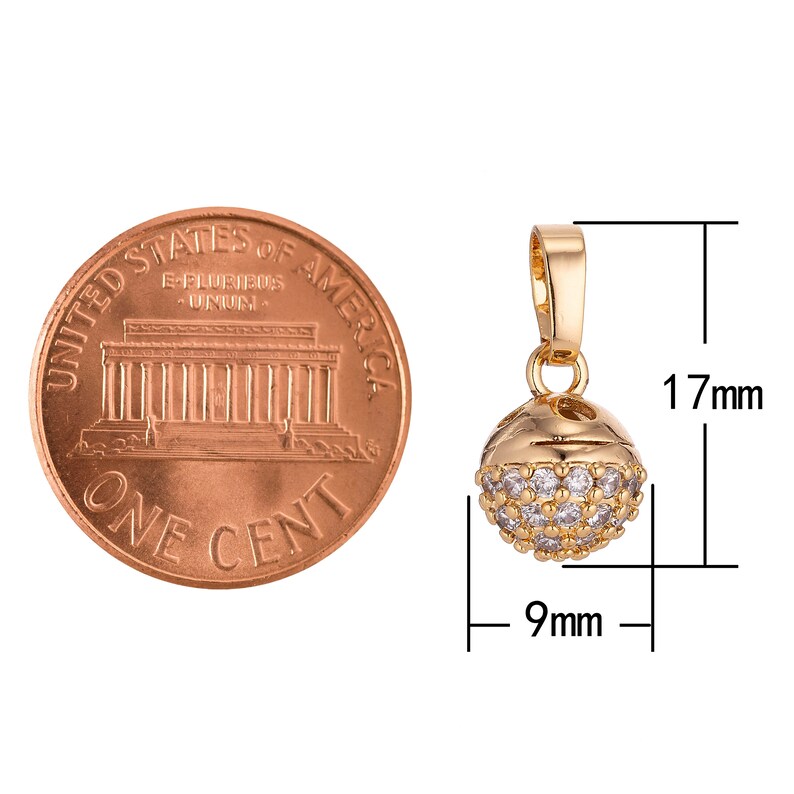 18k Gold Filled Doraemon Bell Charm Round Bell Pendant Pet Etsy