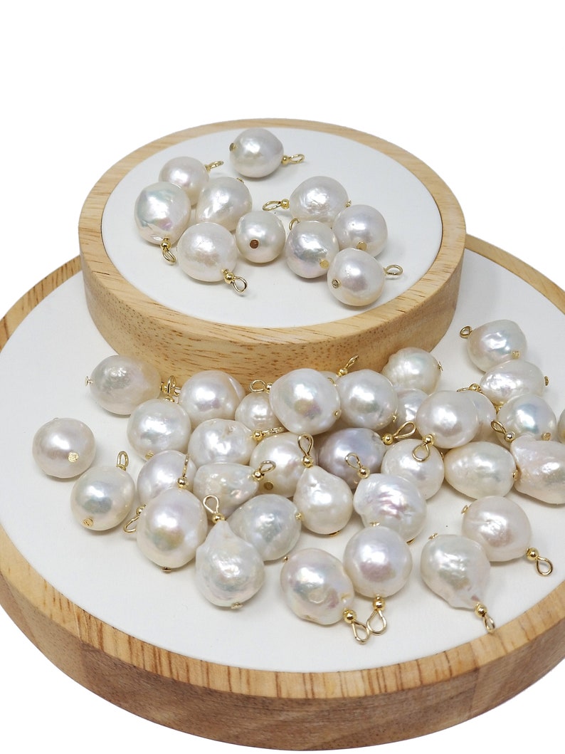 Freeform Baroque pearl charms pearl charm Bracelet Necklace Earring Charm Dainty Fresh water pearl charms