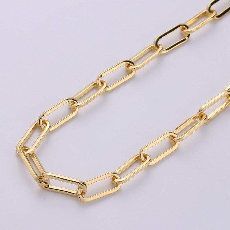 Chunky Paperclip Chain Necklace 15x6mm 14k Gold Filled Jumbo Etsy