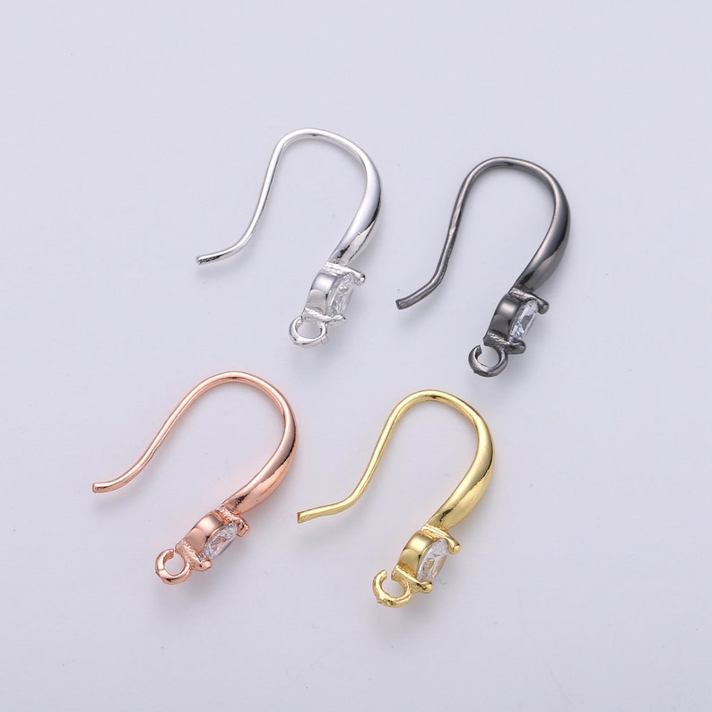 1 pair French Hook Earrings in Gold French Hook Earrings / Etsy