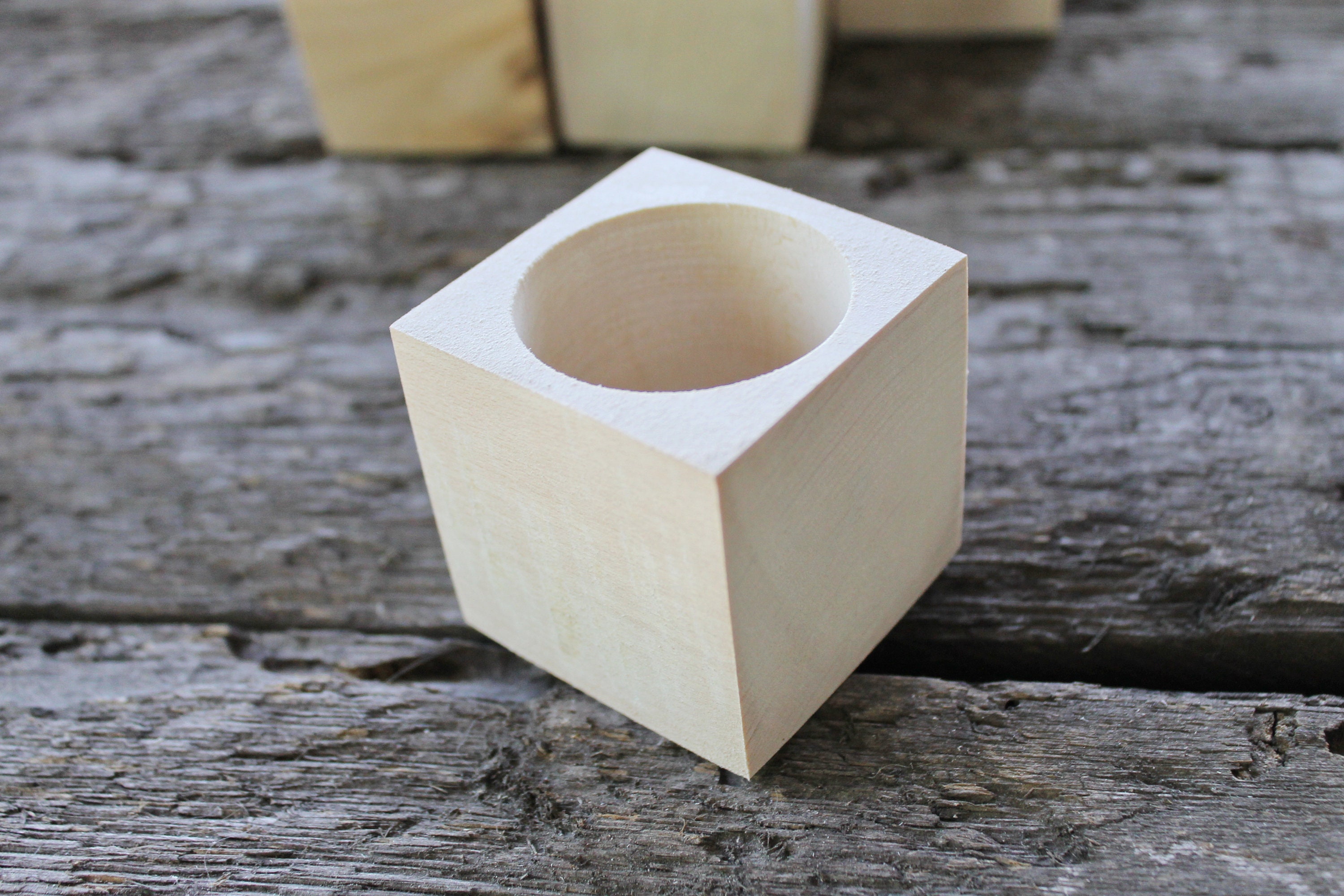 55 Mm Square Unfinished Wooden Box Without Lid Natural Etsy
